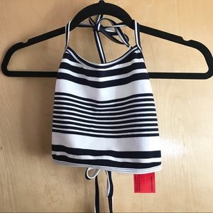 AMERICAN APPAREL Striped Crop Top